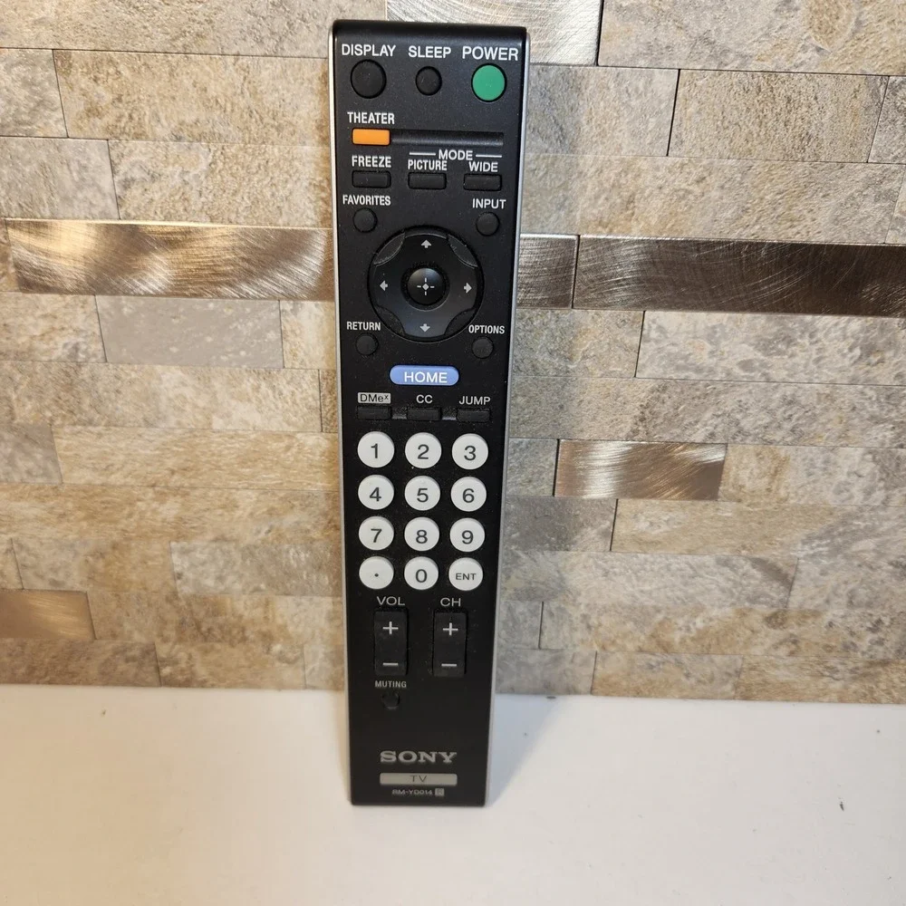 Sony RM-YD014‎ TV Remote Control Black Silver for Bravia Television Models